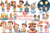 Little Boy & Girl Birthday Clipart Bundle