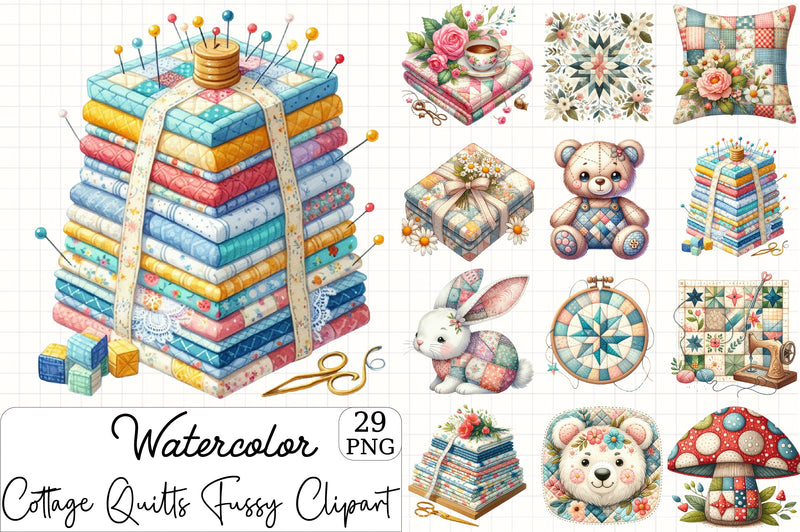 Cottage Quilts Clipart Bundle 4 - CraftNest - Digital Crafting and Art