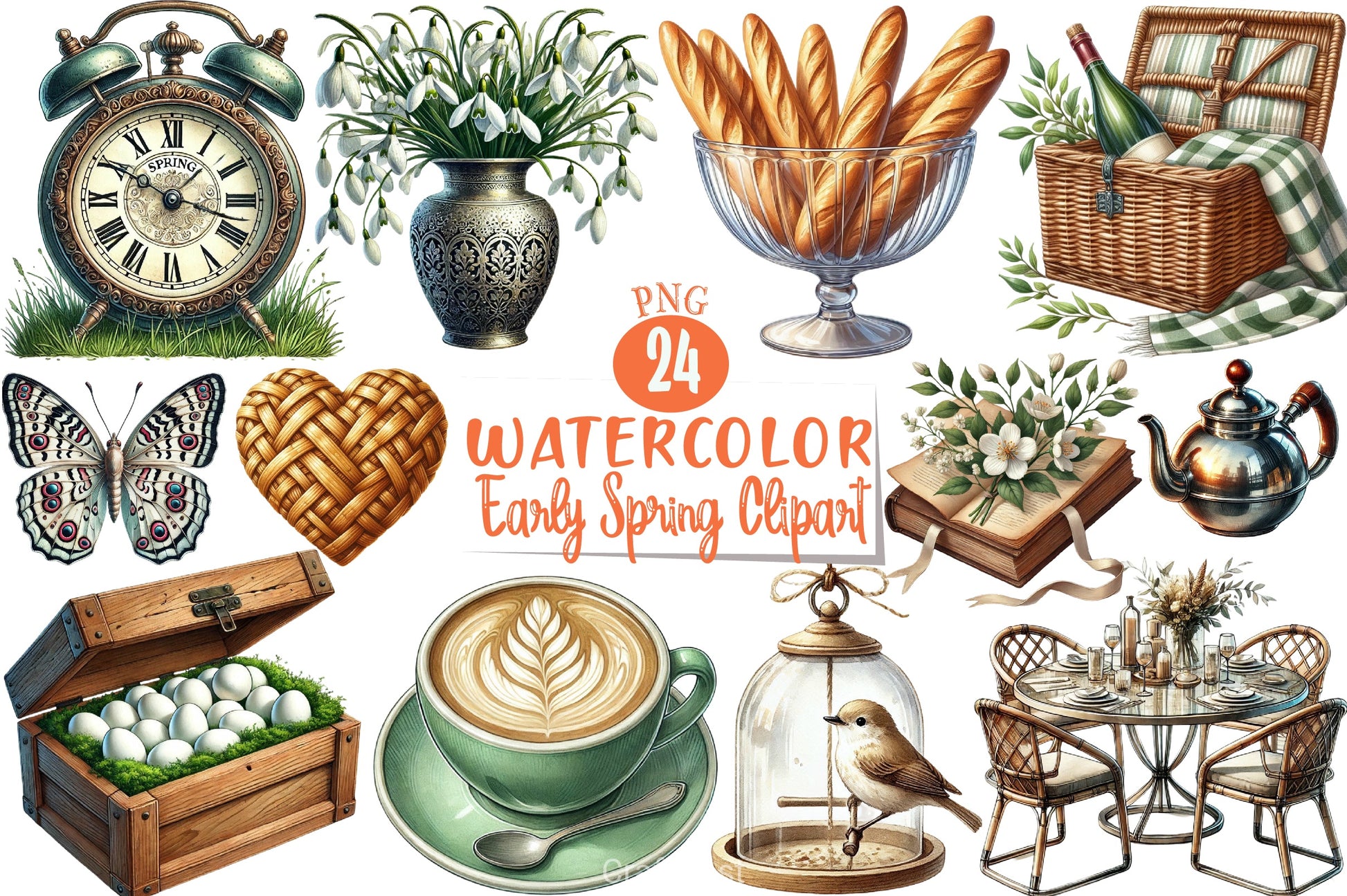 Early Spring Clipart Bundle - CraftNest - Digital Crafting and Art