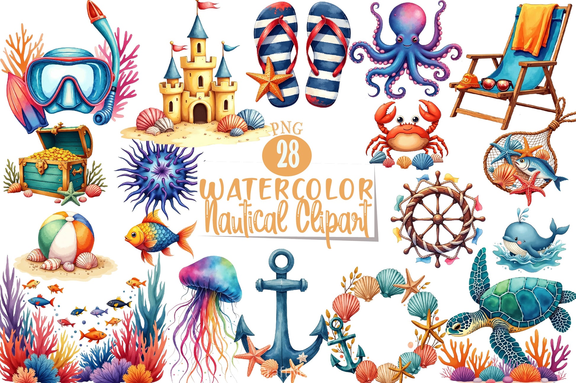 Nautical Clipart Collection - CraftNest - Digital Crafting and Art