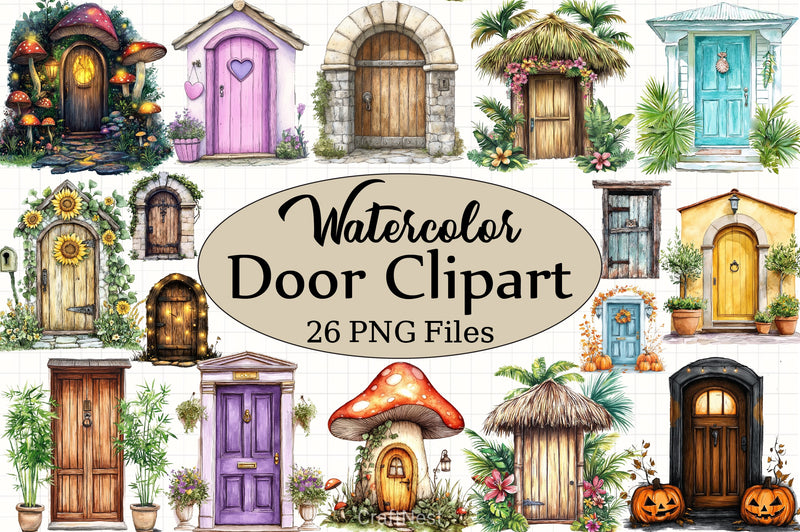 Door Clipart Bundle 1 - CraftNest - Digital Crafting and Art
