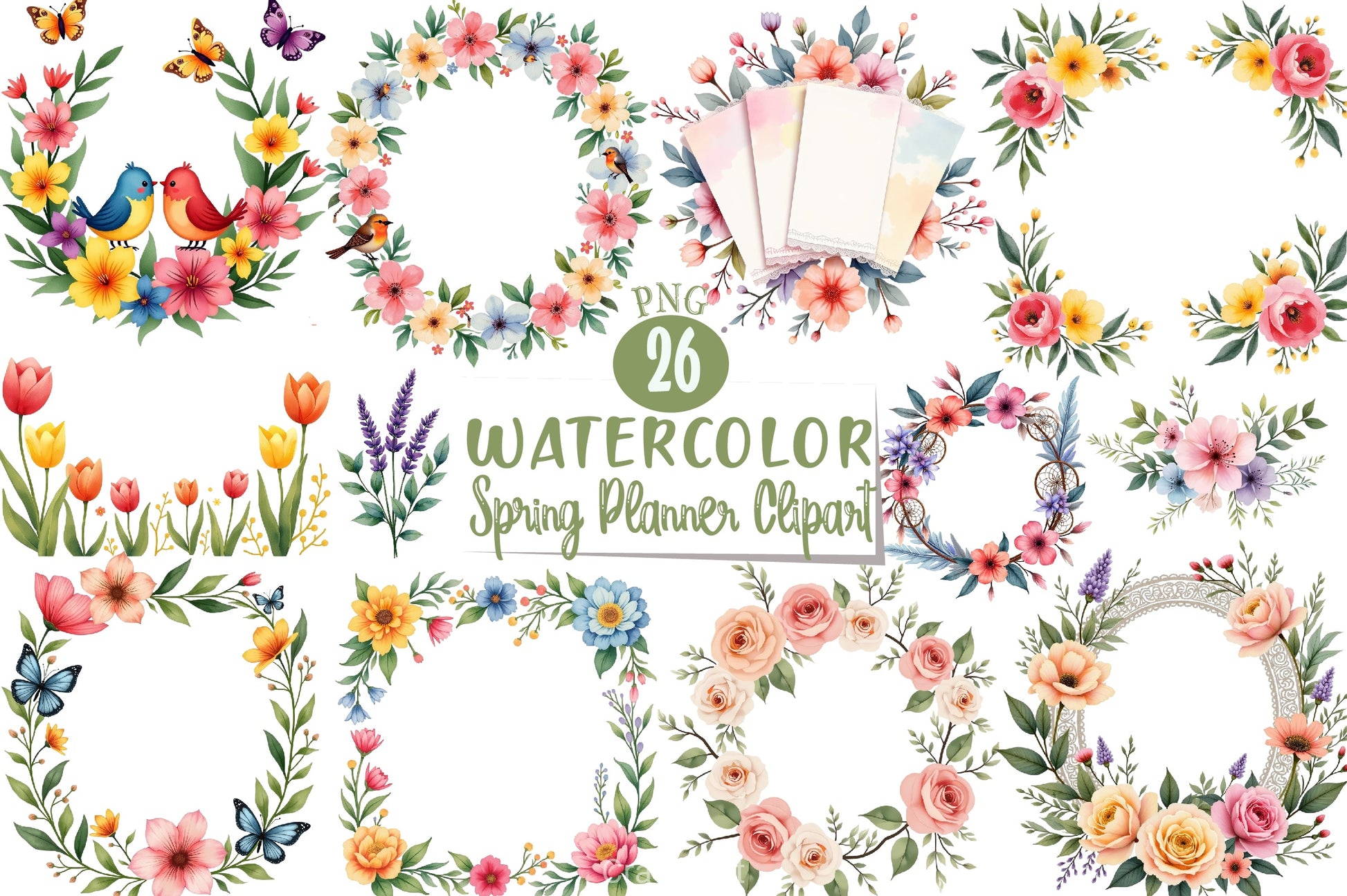 Spring Planner Clipart Bundle - CraftNest - Digital Crafting and Art