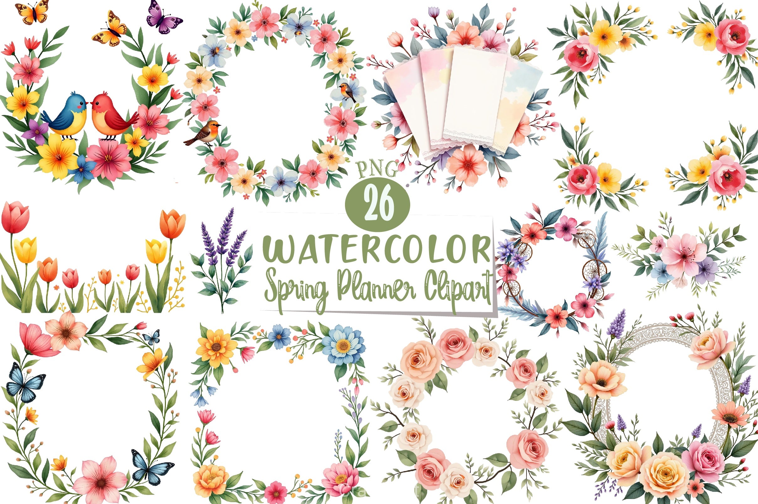 Spring Planner Clipart Bundle - CraftNest - Digital Crafting and Art