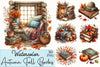 Autumn Fall Books Clipart Bundle