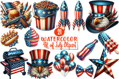 4th of July Clipart Bundle 9 - CraftNest - Digital Crafting and Art