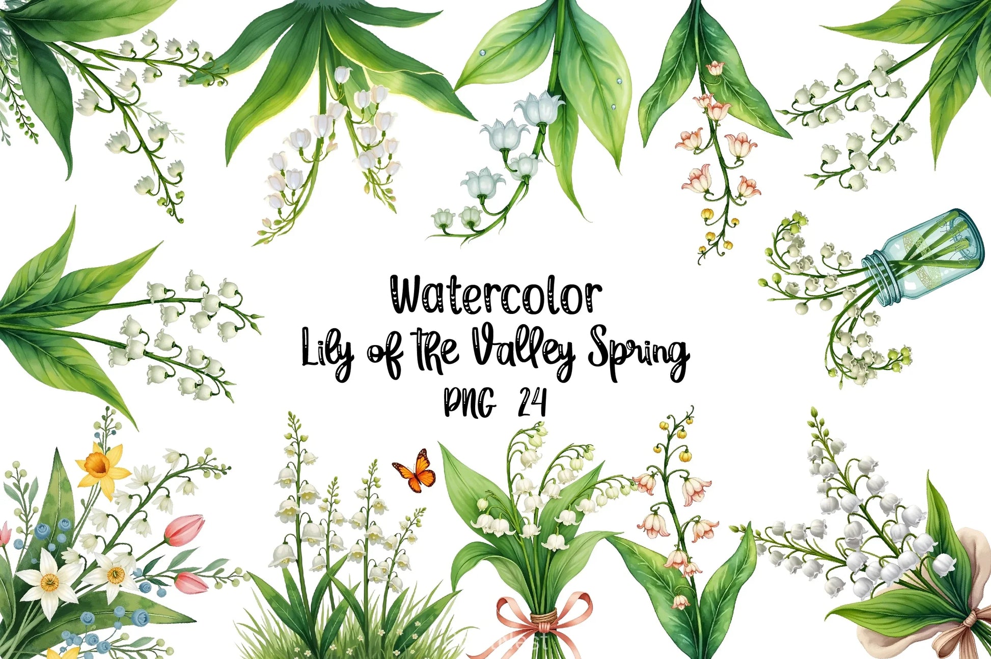 Lily Of The Valley Clipart Bundle - CraftNest - Digital Crafting and Art