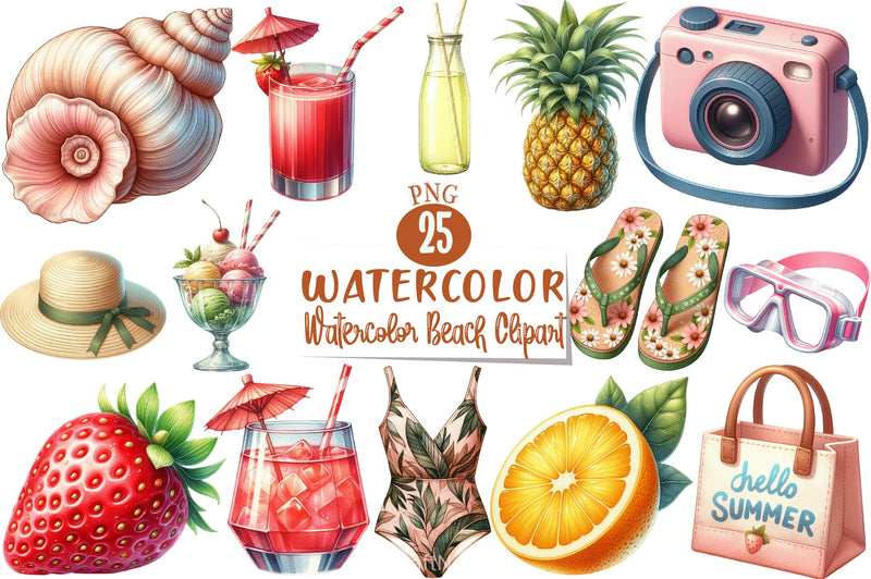 Beach Clipart Bundle - CraftNest - Digital Crafting and Art