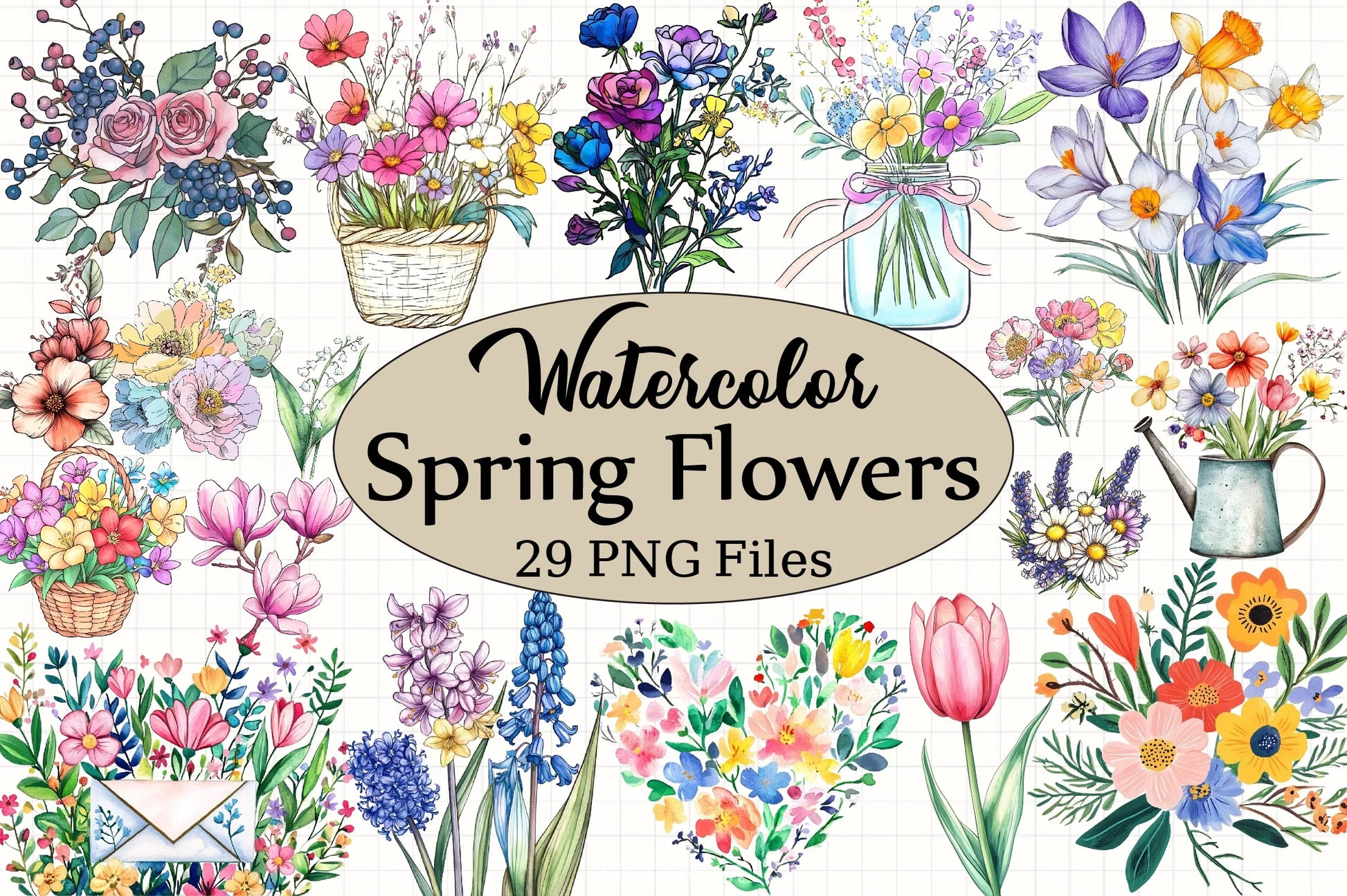 Spring Flowers Clipart Bundle 11 - CraftNest - Digital Crafting and Art