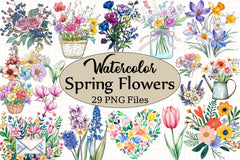 Spring Flowers Clipart Bundle 11 - CraftNest - Digital Crafting and Art