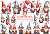 Silver Valentine's Gnome Clipart Bundle