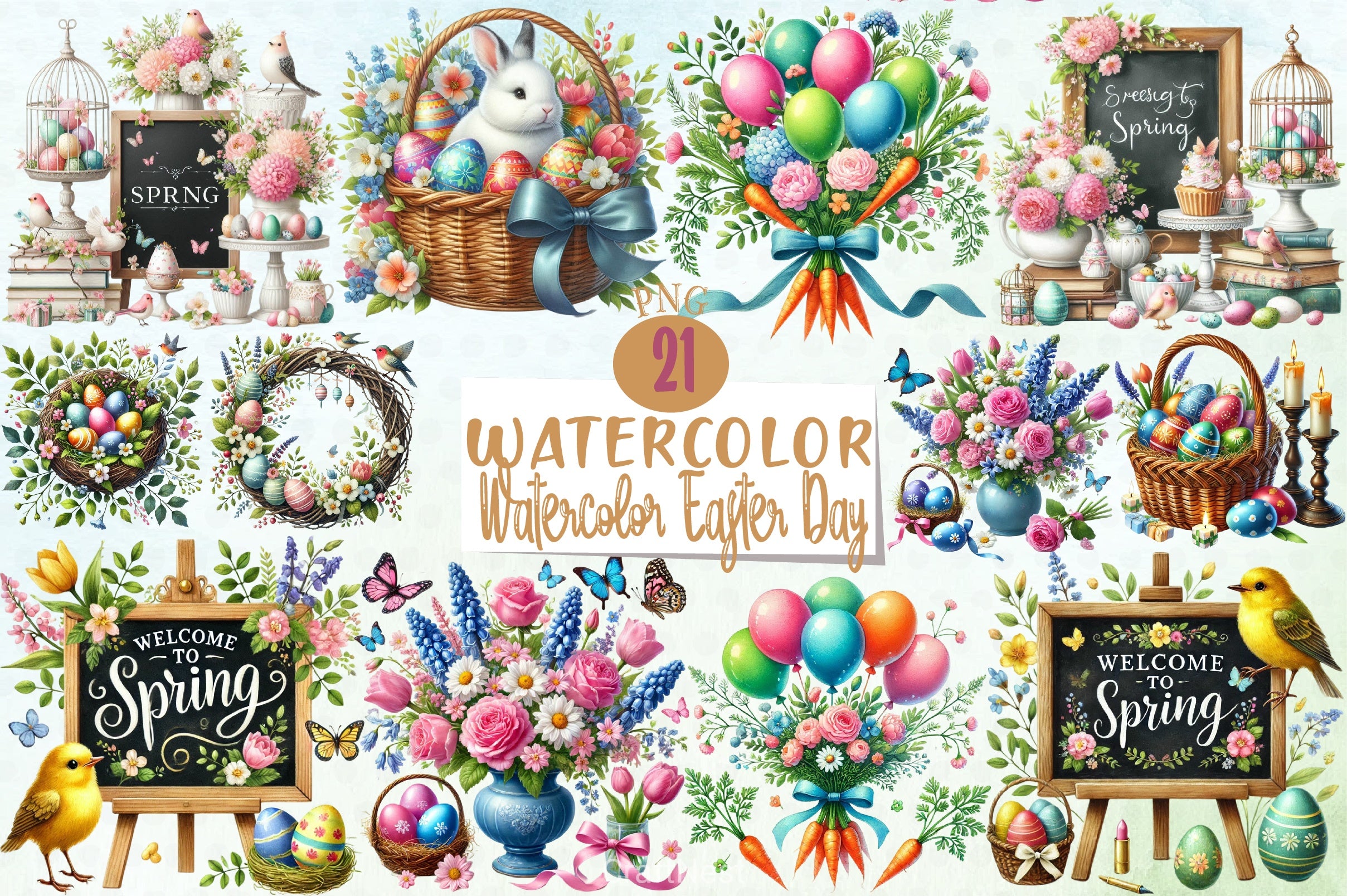 Easter Day Clipart Bundle 2 - CraftNest - Digital Crafting and Art