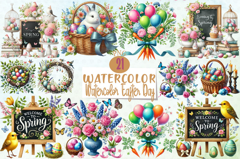 Easter Day Clipart Bundle 2 - CraftNest - Digital Crafting and Art