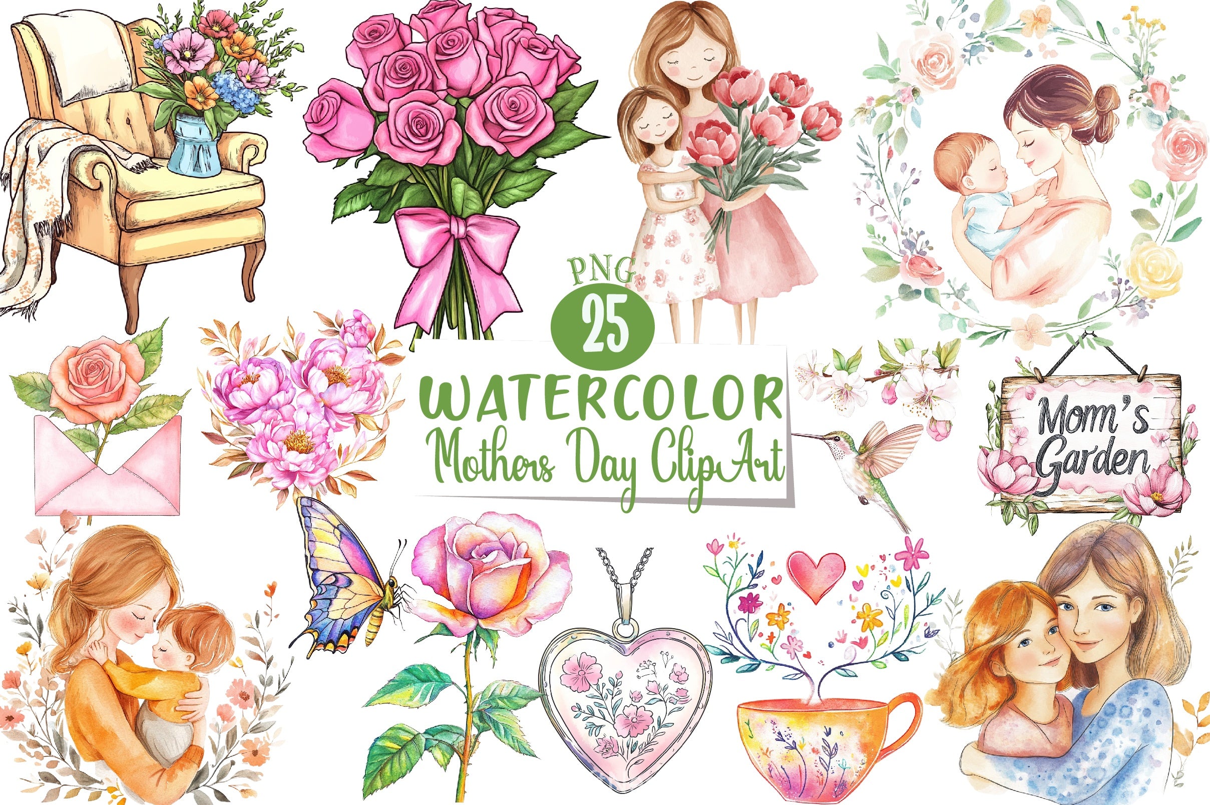 Mother's Day Clipart Bundle 8 - CraftNest - Digital Crafting and Art