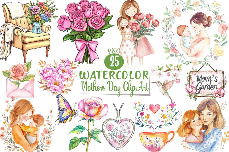 Mother's Day Clipart Bundle 8 - CraftNest - Digital Crafting and Art