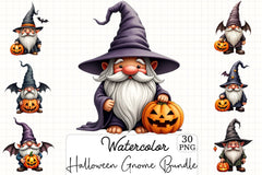 Halloween Gnome Clipart Bundle 2 - CraftNest - Digital Crafting and Art