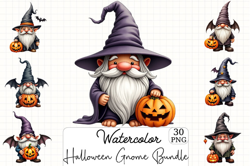 Halloween Gnome Clipart Bundle 2 - CraftNest - Digital Crafting and Art