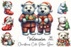 Christmas Polar Bear Clipart Bundle