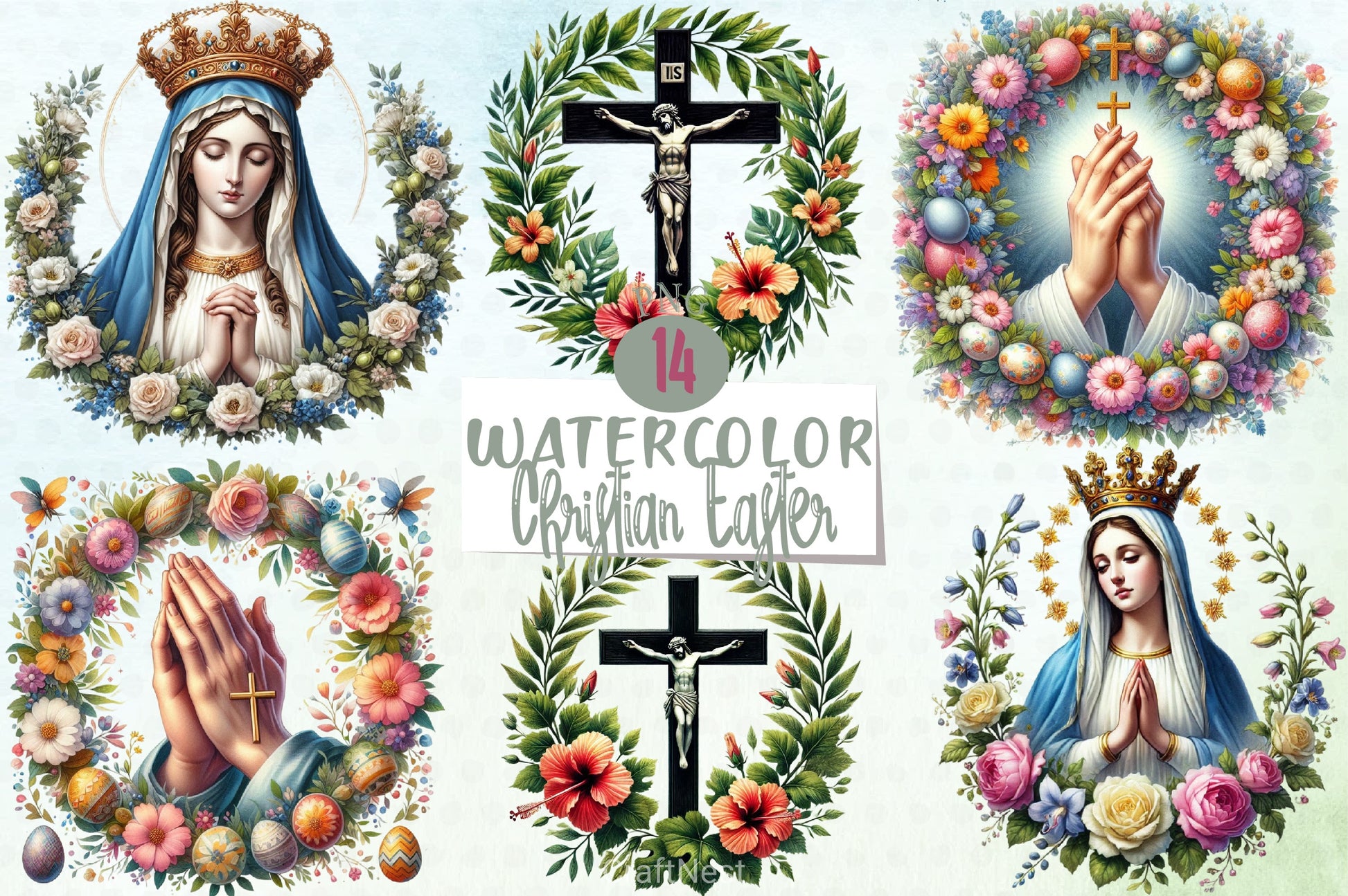 Christian Easter Clipart Bundle 4 - CraftNest - Digital Crafting and Art