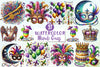 Glitter Mardi Gras Clipart Bundle