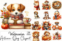 Autumn Dog Clipart Bundle - CraftNest - Digital Crafting and Art