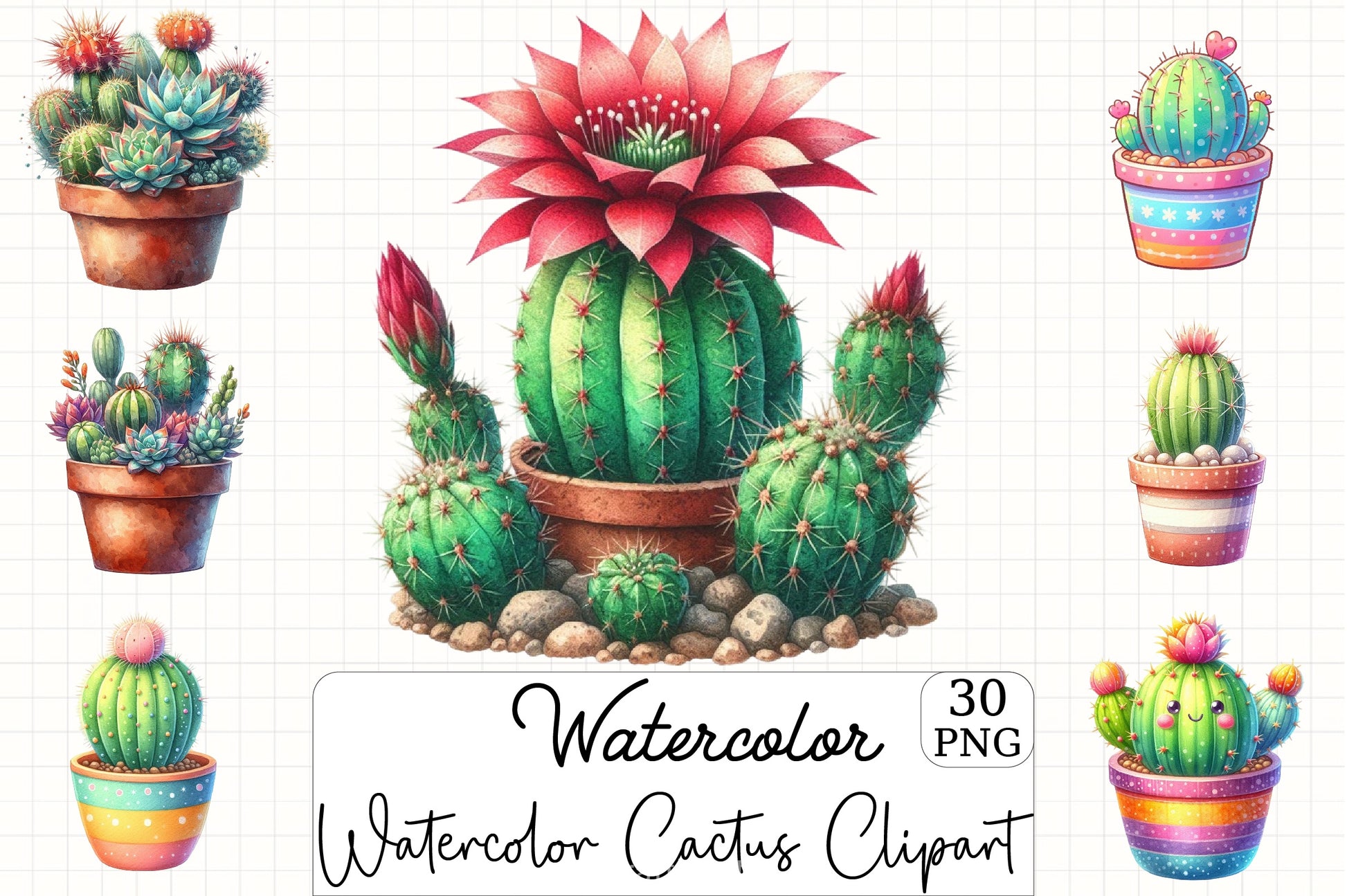 Cactus Clipart Bundle 3 - CraftNest - Digital Crafting and Art