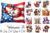 4th July Cute Pets Clipart Bundle
