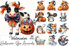 Halloween Boo Animals Clipart Bundle - CraftNest - Digital Crafting and Art