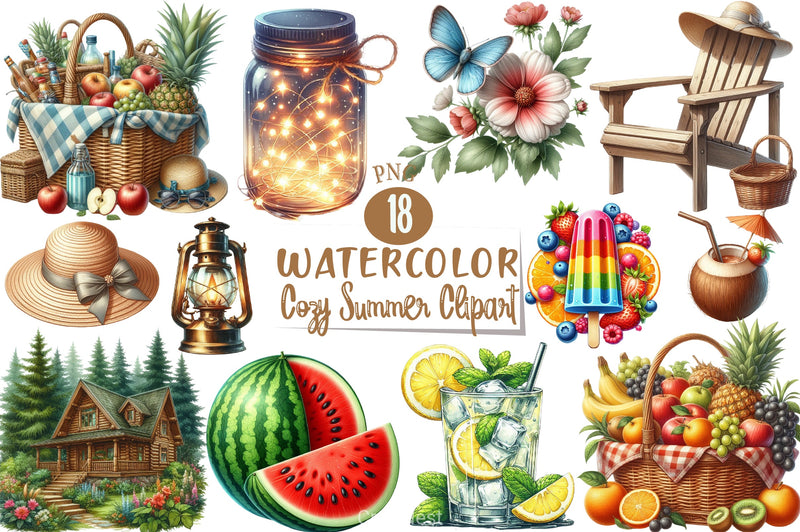 Cozy Summer Clipart Bundle 2 - CraftNest - Digital Crafting and Art