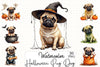 Halloween Pug Clipart Bundle