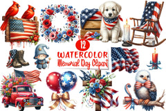 Memorial Day Clipart Bundle 5 - CraftNest - Digital Crafting and Art