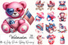 4th of July Pink Baby Nursery Clipart Bundle