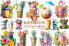 Summer Tropical Smoothie Cup Clipart Bundle