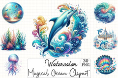 Magical Ocean Clipart Bundle 4 - CraftNest - Digital Crafting and Art