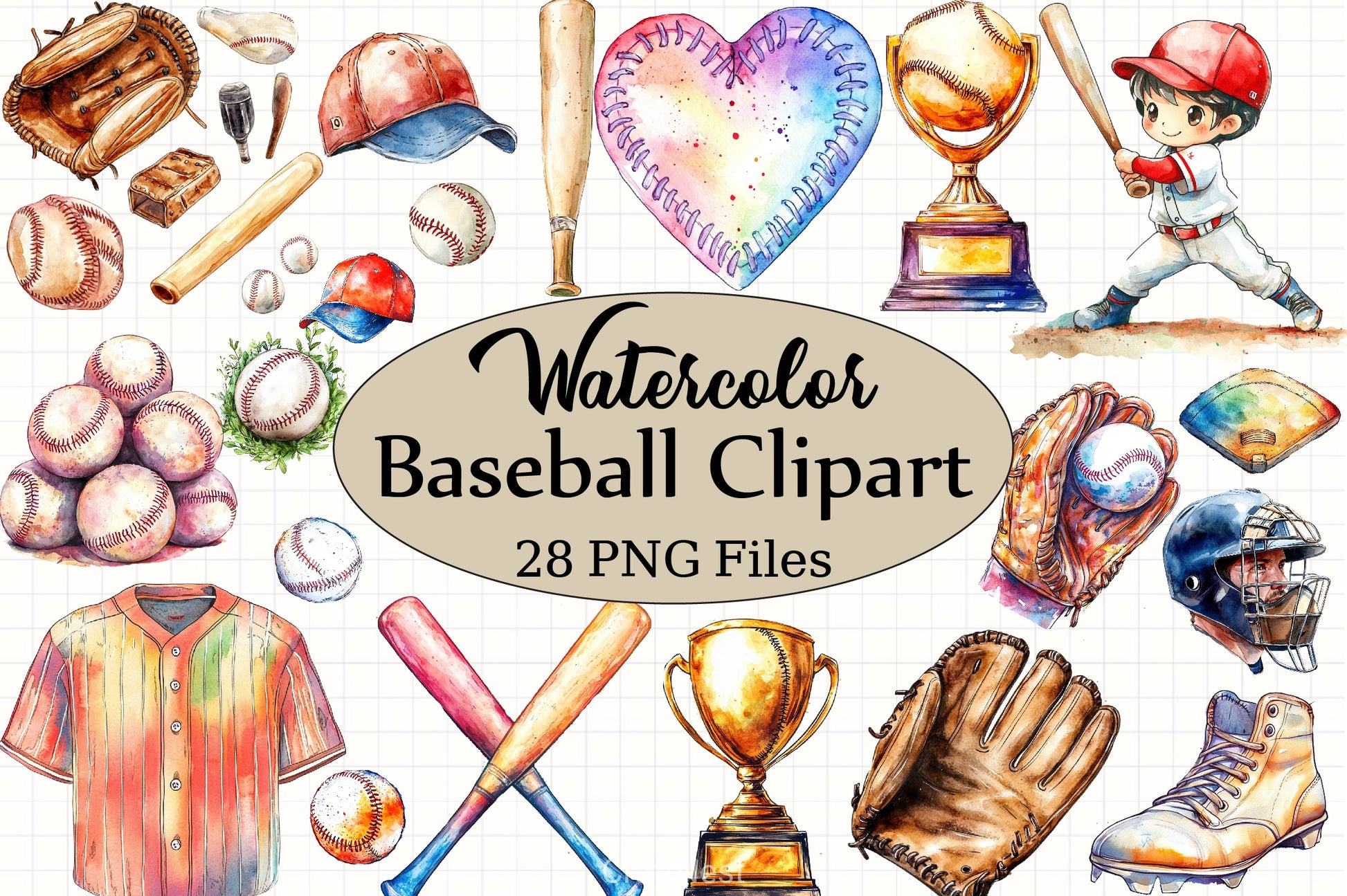 Baseball Clipart Bundle - CraftNest - Digital Crafting and Art