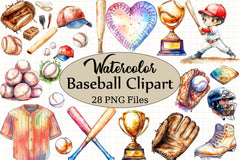 Baseball Clipart Bundle - CraftNest - Digital Crafting and Art