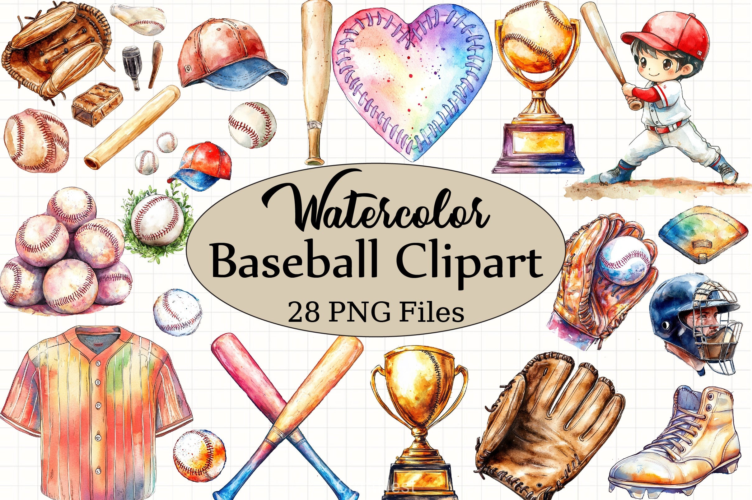 Baseball Clipart Bundle - CraftNest - Digital Crafting and Art