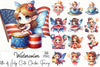 4th July Chibi Fairy Clipart Bundle