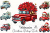 Christmas Pickup Truck Clipart Bundle