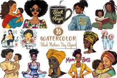 Black Mother's Day Clipart Bundle - CraftNest - Digital Crafting and Art