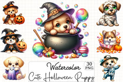 Cute Halloween Puppy Clipart Bundle - CraftNest - Digital Crafting and Art