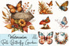Fall Butterfly Garden Clipart Bundle