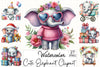 Cute Elephant Clipart Bundle 2