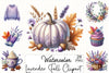 Lavender Fall Clipart Bundle 6
