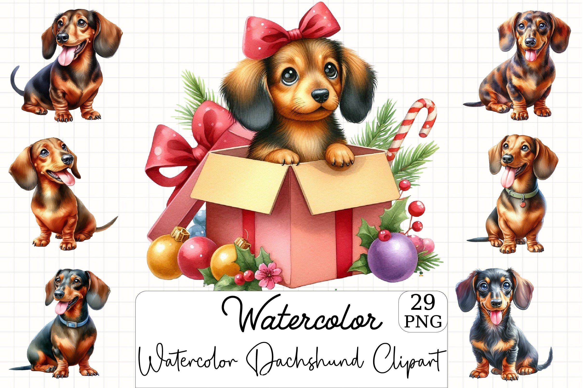 Dachshund Clipart Bundle - CraftNest - Digital Crafting and Art