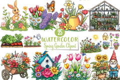 Spring Garden Clipart Bundle 2 - CraftNest - Digital Crafting and Art