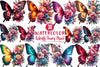 Butterfly Flowers Clipart Bundle 10