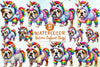 Unicorn Dog Costume Clipart Bundle