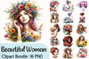 Floral Woman Clipart Bundle