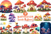 Summer Mushrooms Clipart Bundle