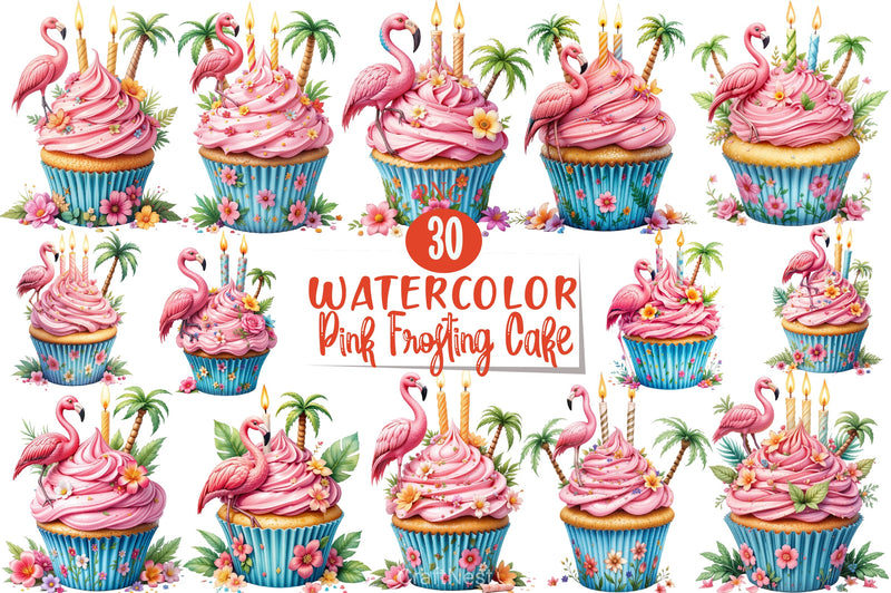 Pink Frosting Cake Clipart Bundle 1 - CraftNest - Digital Crafting and Art